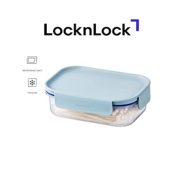 LocknLock Classic Plus Rectangle Food Container 910ml &ndash; Mint, 4-Side Locking, Stackable &amp; Leakproof