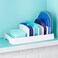 YouCopia StoraLid Food Container Lid Organizer, Expandable With Tall Dividers, BPA-Free Adjustable Plastic Lid Storage For Kitchen Cabinet And Drawer Organization, White