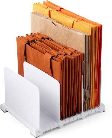 YouCopia StoraBag Reusable Shopping Bag Organizer - Adjustable Shelf Dividers for 20+ Tote, Cloth, Grocery, Lunch &amp; Plastic Bags - Space-Saving, Eco-Friendly Storage, Home Organization Solution