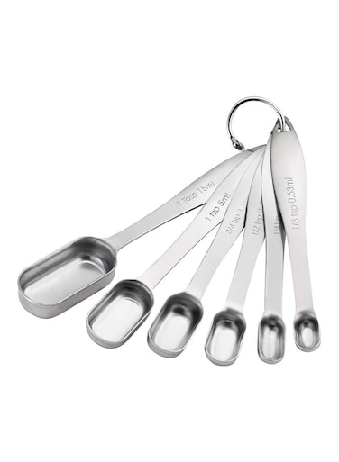 Stainless Steel Measuring Spoon Set Silver