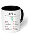 KPI Key Performance Indicators Printed Black Two Tone Ceramic Coffee Mug 11oz   Office Humor Business Theme Gift for Employees, Colleagues &amp; Managers