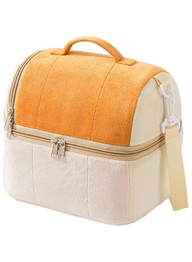 KASTWAVE Insulated Lunch Bag, Lunch Bag for Women Insulated Lunch Box, Cute Lunch Tote Bags With Adjustable Shoulder Strap Large Capacity for Picnic Work Office Travel Outdoor, Orange