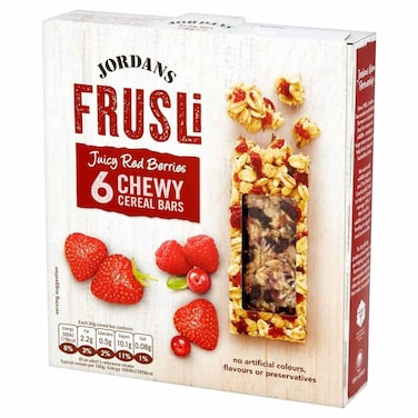 Jordans Frusli Red Berries Chewy Cereal Bar, 30g Pack Of 6