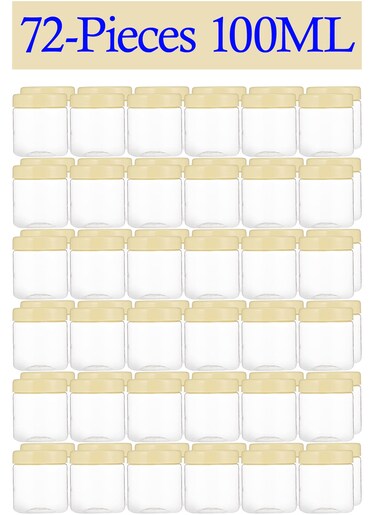 72-Piece Plastic Spice Storage Jar 100ML