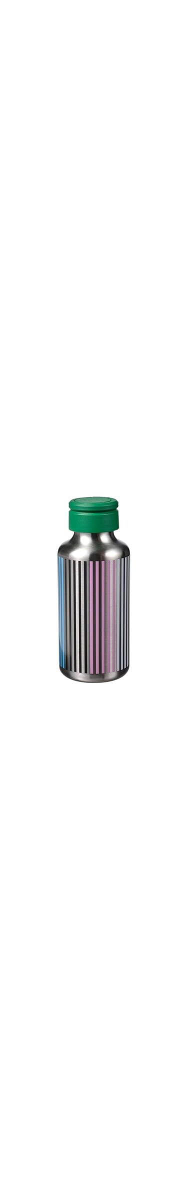KNP Water bottle, stainless steel striped/multicolour, 0.5 l