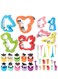 34 pcs/set Sandwich Cookie Mold Dinosaur Dolphin Mermaid Tail Mouse Head Embossing Mold Fruit Printer Bread Cutter Baking Supplies Party Favors Back To School Supplies