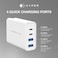 Hyper Juice 100W GaN USB-C Fast Travel Charger With 4 Ports - White (US Plug) (International Version)