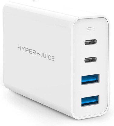 Hyper Juice 100W GaN USB-C Fast Travel Charger With 4 Ports - White (US Plug) (International Version)