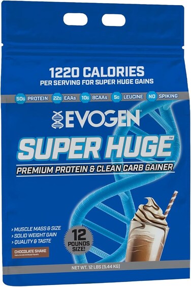 Evogen Super Huge Protein &amp; Clean Carb Gainer Chocolate Shake