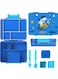 Lunch Box for Kids School,Children Lunch Box with Compartments, Bento Box Children, Leak-proof Lunch Box for Girls and Boys, Snack Box, Perfect for School, Nursery &amp; Trips (Blue Shark)
