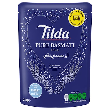 تيلدا أرز بسمتي أبيض نقي مطهو على البخار، 250 غرام