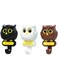 Tazweeq 3 PCS Owl Key Holder, Creative Adhesive Wall Key Holder, Automatic Open Close Eyes Cloud Magnetic Key Holder, Colorful Wall Hangers for Kitchen, Kids Bedroom, Bathroom