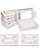 melala 15 Pack White Kraft Cookie Box with Clear Window,Premium Small Paper Gift Box Container for Dessert Pastry Candy Packaging,Wedding,Party,Christmas,Birthday,Baby Shower(7x4.3x1.5inch)