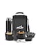 8-Piece Pro Lunch Box Set with Insulated Bag &amp; Cutlery - Includes 3 Microwave Safe Inner Steel Food Containers (180ml, 320ml, 450ml), 100ml Plastic Box, 750ml Bottle, Office Tiffin Black 450ml