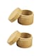 EXCEART 2Pcs Bamboo Tea Leaves Storage Jar Round Airtight Canisters Tea Storage Can Bamboo Matcha Canister Jar Containers