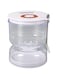 Luqeeg Pickle Jar with Strainer Flip &amp; Stainless Steel Fork, Leakproof Airtight Hourglass Pickle Separator Jar Pickle Container for Olives, Gherkins, Sliced Pickles