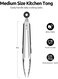 Steel Food Tongs &acirc;&euro;&ldquo; Ergonomic Design, Gripped handle, Heat-Resistant, Durable Grill &amp; Serving Tongs for Cooking, BBQ, Salad &amp; Buffet Use &acirc;&euro;&ldquo; Non-Slip Handle Kitchen Utensil