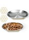 Harhana Stainless Steel Cat Dishes for Food and Water Bowls for Small Pets Relief of Whisker Fatigue -2 Sets Shallow Style(6.5 Inch)