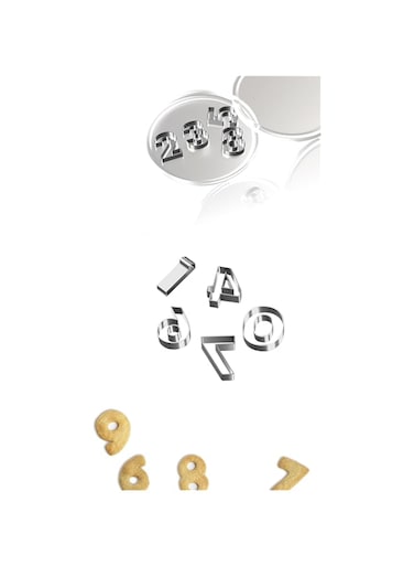 Sweet seven Stainless Steel Number Cookie Cutters Set - Baking Tools for Homemaking Biscuits, Cookies, Dough - Birthday Numbers 0-8 with Reversible 6/9 - Get Creative with Number Shaped Treats!