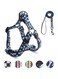 QQPETS Dog Harness Leash Set Adjustable Heavy Duty No Pull Halter Harnesses for Small Medium Large Breed Dogs Back Clip Anti-Twist Perfect for Walking (S(14"-20" Chest Girth), Bone)