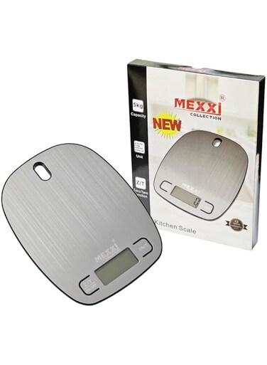 MEXXI COLLECTION Stainless Steel Food Kitchen Scale - 5kg Weighing Professional For Baking and Cooking with Overload Indicator &amp; Auto-Off Function, Measures in g/oz/lb/tl/kg/ml