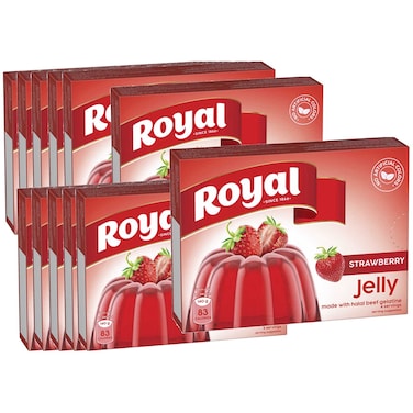 رويال جيلي بنكهة الفراولة 85 غرام حزمة من 12