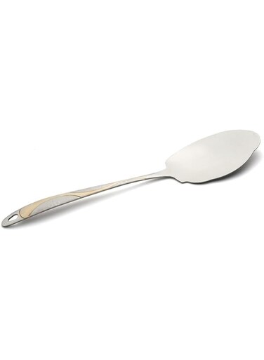 Vague Stainless Steel Wavy Golden Server Turner, 31 cm Size, Silver