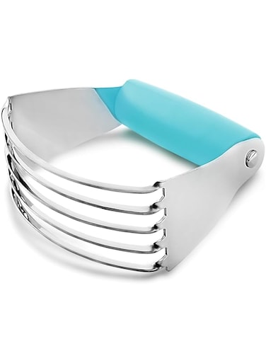 Zulay Kitchen Dough Blender - Stainless Steel Pastry Cutter, Heavy Duty Dough Cutter With Blades, Pastry Blender And Butter Cutter - Pastry Cutter For Baking (Blue)