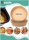Air Fryer Disposable Paper Liner , Cooking Paper for Air Fryer, Non-Stick Air Fryer Liners, Baking Paper for Air Fryer Oil-proof, Food Grade Parchment for Baking Roasting Microwave 6.3 insh (100pcs)