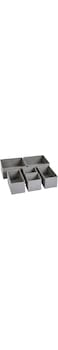 Sulfar Cloth Drawer Storage Organizer Boxes, Set of 6, Gray