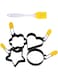 Cabilock 5pcs Egg Ring for Frying Eggs Star Heart Shape Egg Shaper Mold with Anti- scald Handle Stainless Steel Non- stick Egg Cooker Ring with Oil Brush