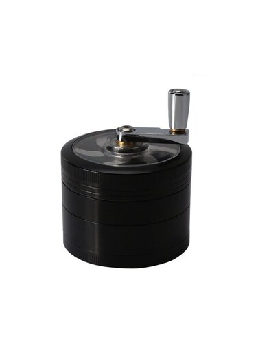 Layer Spice Crusher With Hand Crank Magnetic Lid Silver Coffee Grinder