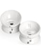 Y YHY Raised Cat Food Bowl Set, Ceramic, Tilted Elevated Bowls, 2 Bowls, 3.6 in &amp; 3 in, White