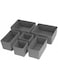 Uncovered Desktop Small Storage Box Six-piece Underwear Socks Finishing Box Student Storage Box Undivided Storage Box For Home Office Closet Toys Clothes Linen Sundries (gray)