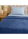 DECOR Jacquard Flannel Blanket &acirc;&euro;&ldquo; Single (150x200 cm) &acirc;&euro;&ldquo; Knitted Line Embossed, Blue   Ultra-Soft, Premium Brushed Polyester, All-Season Comfort