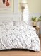 Home 4 piece Single size bed linen set in Scandinavian style with marble pattern.