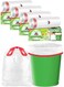 Premium OXO Biodegradable Drawstring Garbage Bag, 120 Bags, 43x50 cm, White, Heavy Duty Leak Proof Lavender Scented Trash Bags for Home and Office Use