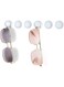 KASTWAVE Sunglasses Organizer Wall Mounted Sunglasses Holder 6 Pack Hanging Eyeglass Holder, White with Adhesive