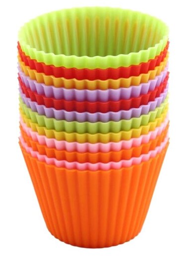Silicone Chocolate Cupcake Liner Mold Multicolour