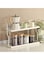 U-HOOME 2-Tier Bathroom Organizer Countertop,Makeup Countertop Organizer Perfume Tray for Cosmetics Vanity,Standing Vanity Tray for Bathroom Organization and Decor,Spice Rack Organizer for Cabinet