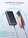 Portable Power Bank with 30W PD Grey