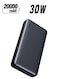 Portable Power Bank with 30W PD Grey