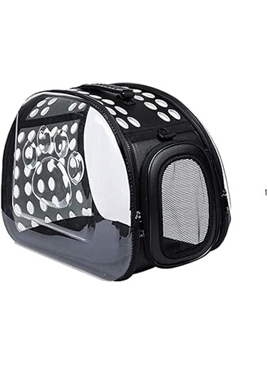 Portable Travel Pet Bag Outdoor Puppy Dog Cat Carrier Bags Shoulder Package Handbag -Black