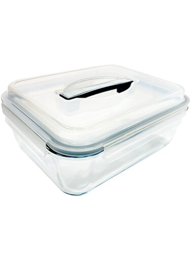 Taliona Rectangle Glass Bakeware Box With Lid 4.5L, Clear, TL2213611, Taliona Bakeware
