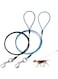 Mi Metty 2 Pack Dog Leash 6FT Chew Proof Metal Leash for Medium Large Dogs-Anti Chew Dog Leashs for Teething Puppie