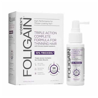 Foligain Women's Triple Action Complete Formula for Thinning Hair, 30 ml