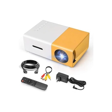 Compact and portable mini projector for displaying movies, videos, and images on any flat surface.