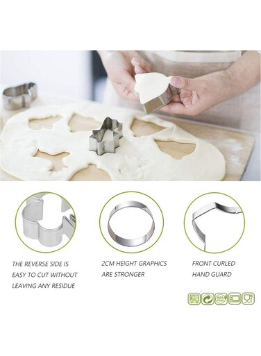 Space-Themed Sandwich and Cookie Cutters - Food-Grade Stainless Steel (9-Pack)