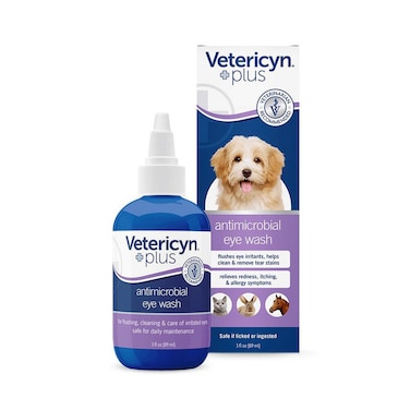 Vetericyn Plus Antimicrobial Eye Wash 3oz   Safe &amp; Gentle Eye Care for Pets