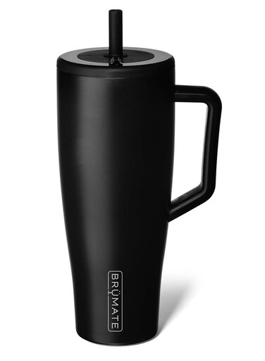 40 oz Tumbler with Handle and Straw   100% Leakproof Insulated Tumbler with Lid and Straw   Made of Stainless Steel   Cup Holder Friendly Base   40oz(Matte Black)